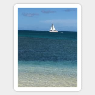 Sailboat in Antigua 2 Sticker